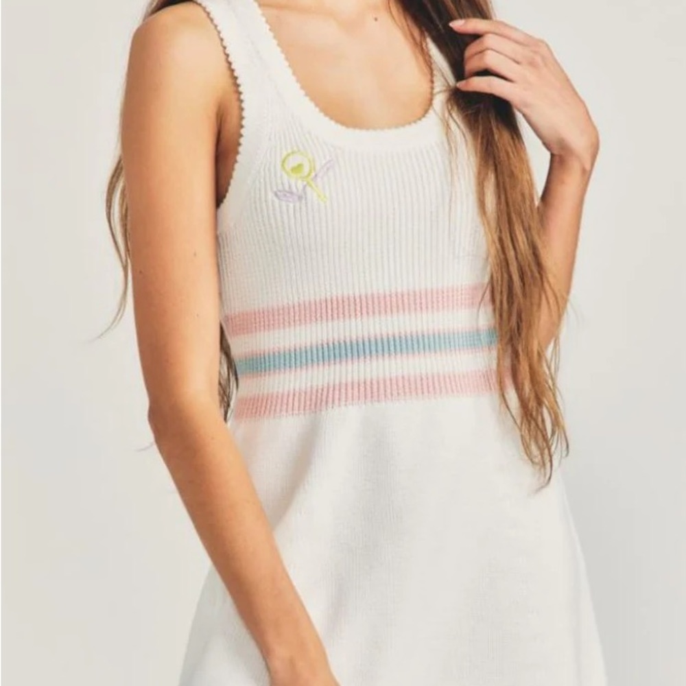 LoveShackFancy Indiana Embroidered Scallop-Trim Minidress Size XS NWT